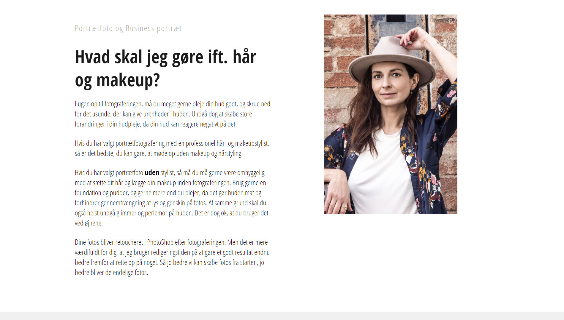 Portfolio med webdesign for Fotograf Henrik Espensen af freelance marketingkonsulent og freelance marketing konsulent i Randers Marketingsnedkeren