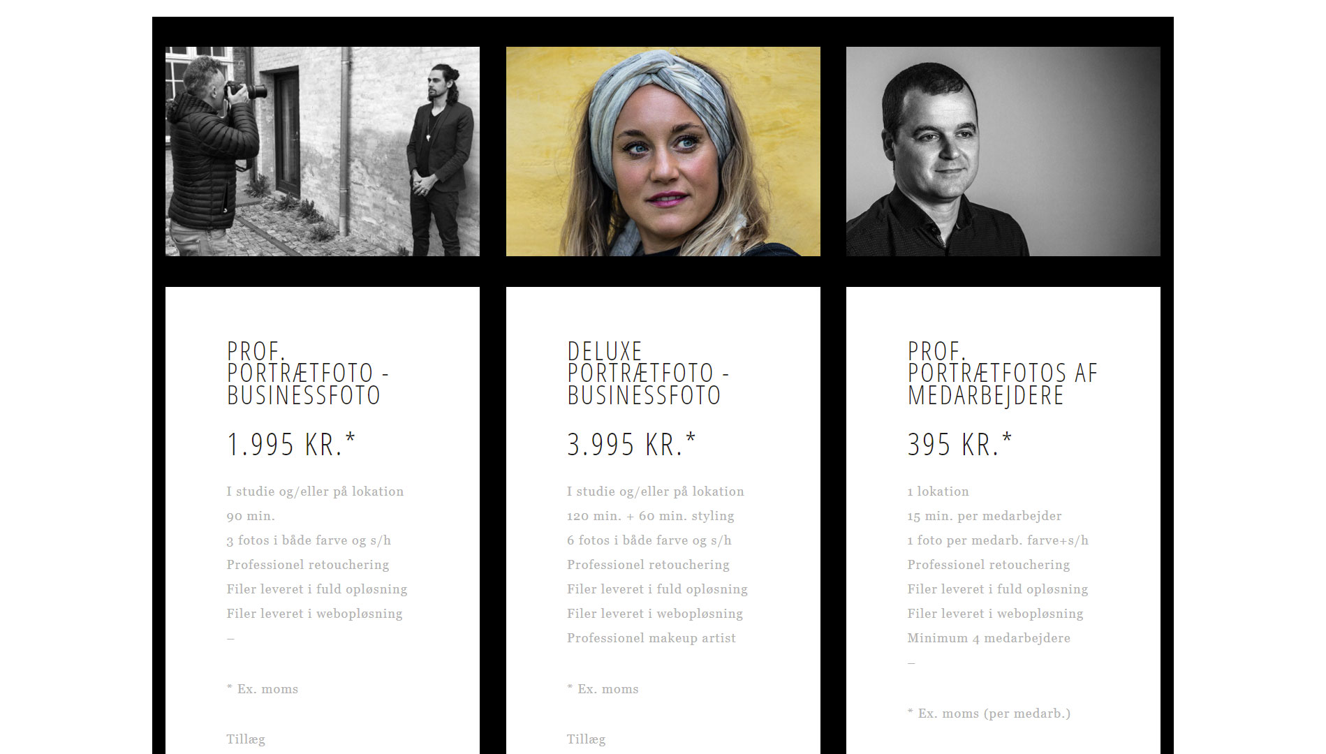 Portfolio med webdesign for Fotograf Henrik Espensen af freelance marketingkonsulent og freelance marketing konsulent i Randers Marketingsnedkeren