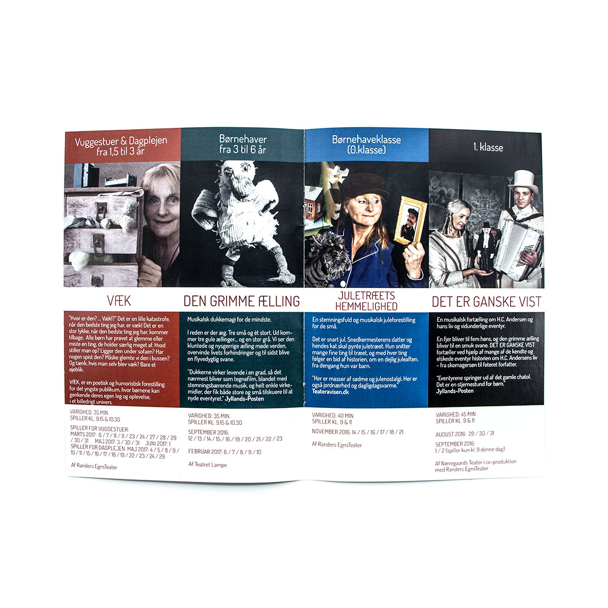 Portfolio med brochure / program for Randers Teater af freelance marketingkonsulent og freelance marketing konsulent i Randers Marketingsnedkeren
