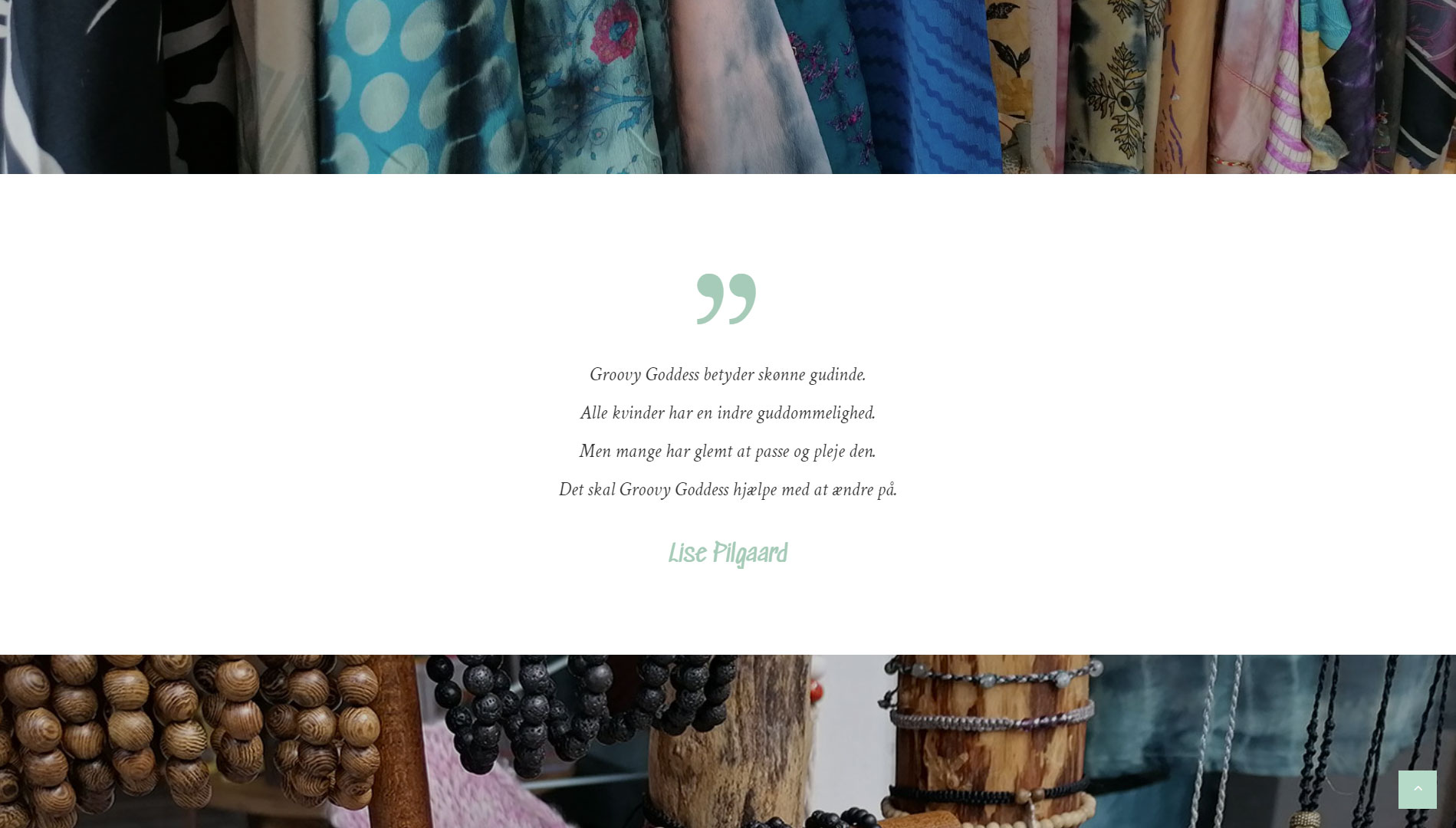 Portfolio med design af webside med webshop for Groovy Goddess af freelance marketingkonsulent og freelance marketing konsulent i Randers Marketingsnedkeren