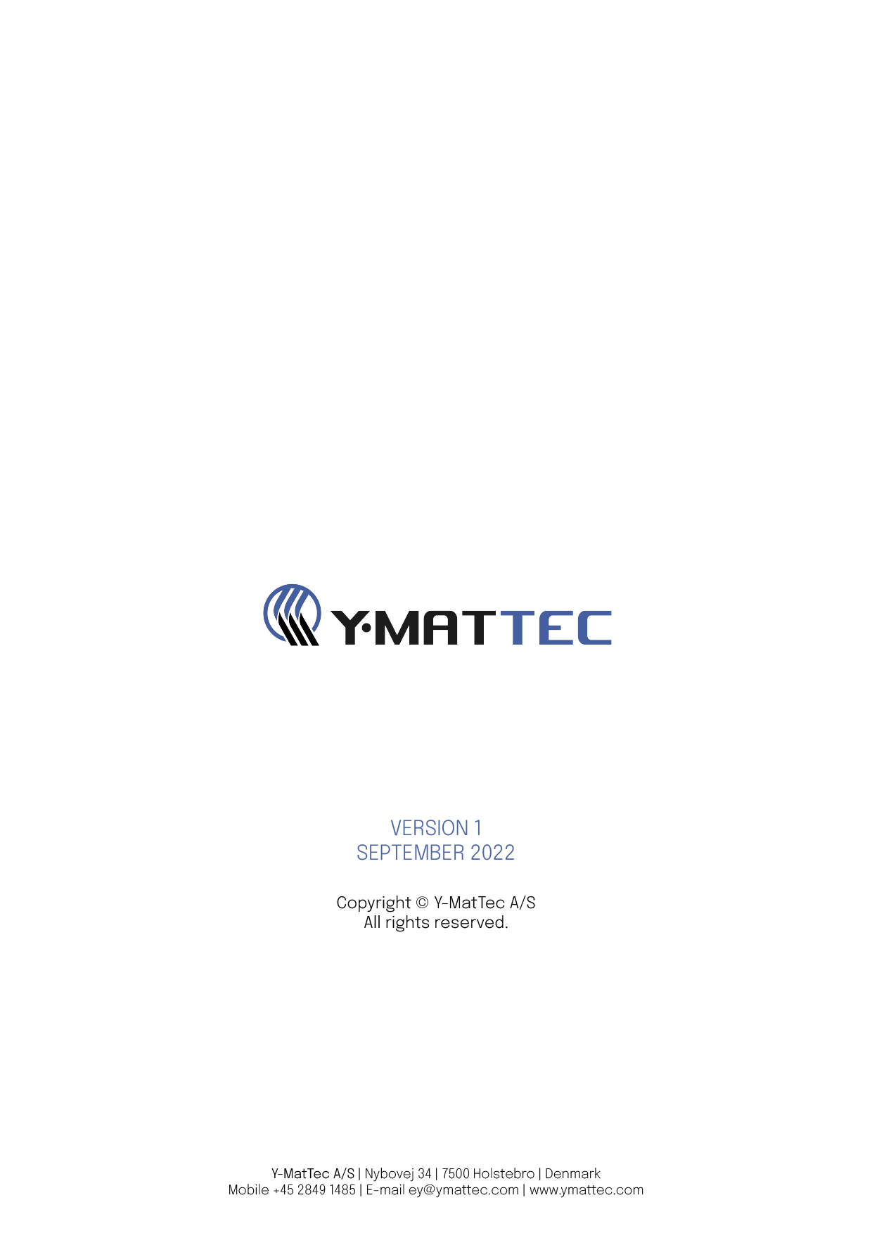 Brochure for Y-MatTec med fokus på præsentation af virksomhedens Code of Conduct overfor samarbejdspartnere designet af marketing freelance og freelance marketingkonsulent Marketingsnedkeren
