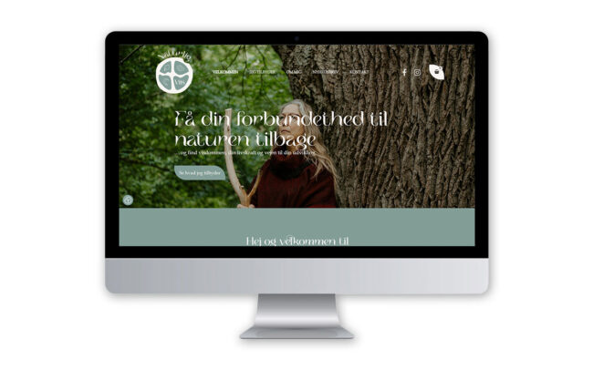 Webside og webshop for Naturlig Viis designet af freelance marketingkonsulent og webdesigner Marketingsnedkeren