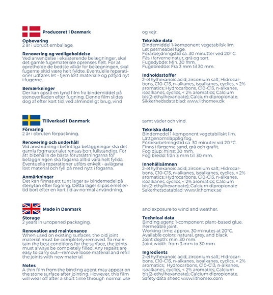 Design af emballage / spand til Lithomex Quicksand designet at grafisk designer og freelance marketing konsulent Marketingsnedkeren